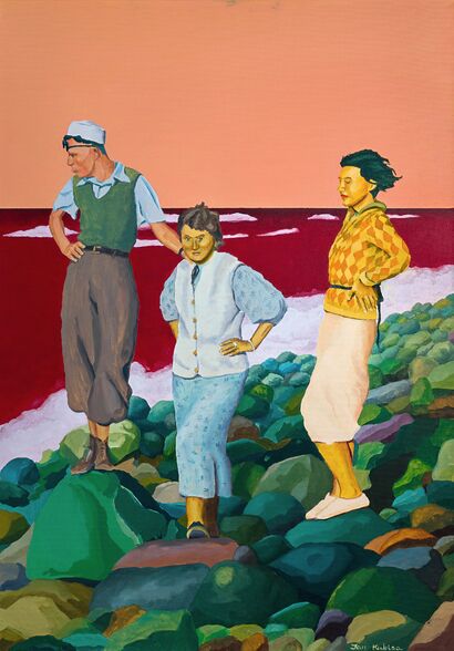 Beach Triangle 2 / Sea of Red - a Paint Artowrk by Jan Kubisa
